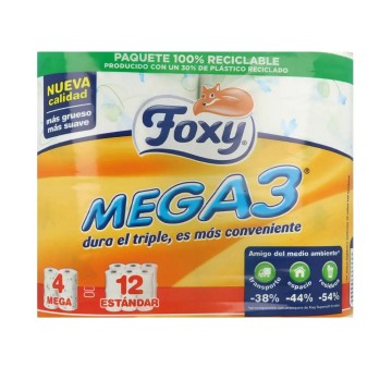 MEGA3 Toilettenpapier mit dreifacher Dauer 4 Rollen